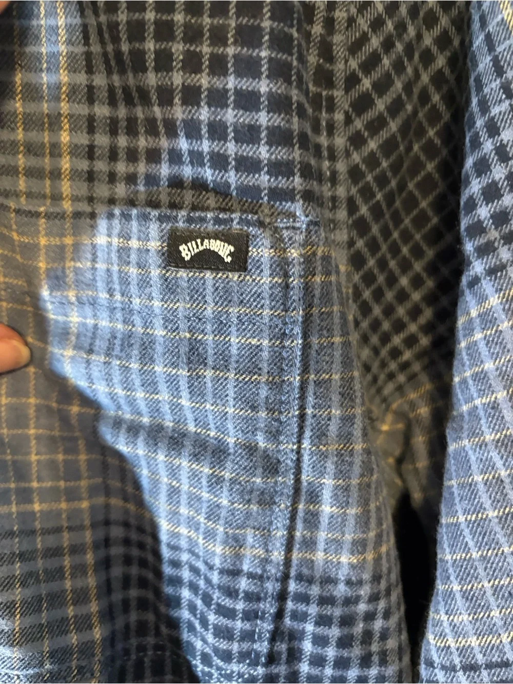 Billabong Blue Plaid Long-Sleeve Button-Down Shirt